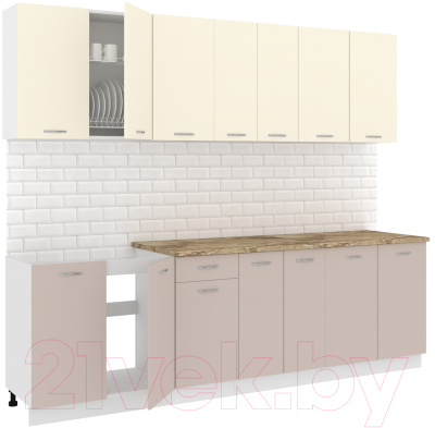 Готовая кухня Кортекс-мебель Корнелия Лира-лайт 2.6м - фото