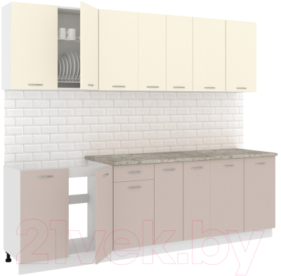 Готовая кухня Кортекс-мебель Корнелия Лира-лайт 2.6м  - фото