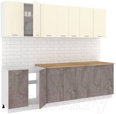 Готовая кухня Кортекс-мебель Корнелия Лира-лайт 2.6м  - фото