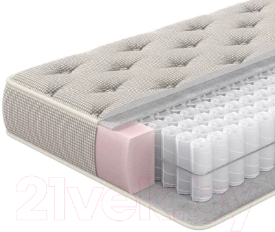 Матрас Armos Plombir Medium Тик хлопковый 200x200 - фото