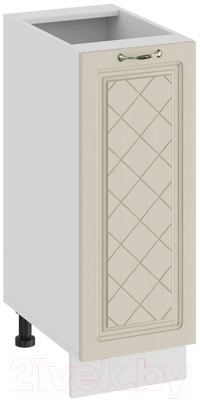 Шкаф-стол кухонный ТриЯ Бьянка 1Н3 (белый/дуб ваниль) - фото