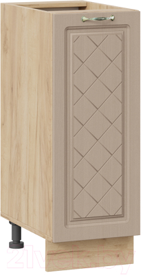 Шкаф-стол кухонный ТриЯ Бьянка 1Н3 (дуб крафт золотой/дуб кофе) - фото