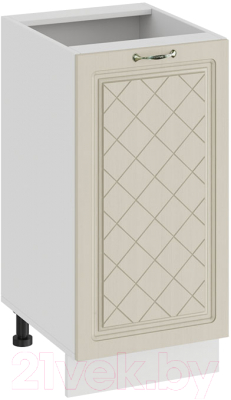 Шкаф-стол кухонный ТриЯ Бьянка 1Н4 (белый/дуб ваниль) - фото