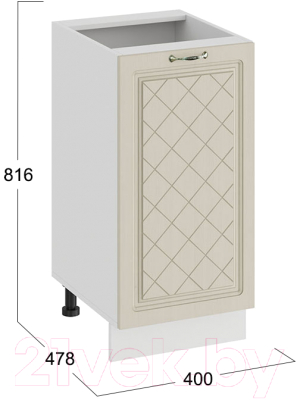 Шкаф-стол кухонный ТриЯ Бьянка 1Н4 (белый/дуб ваниль)