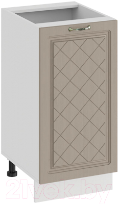 Шкаф-стол кухонный ТриЯ Бьянка 1Н4 (белый/дуб кофе) - фото