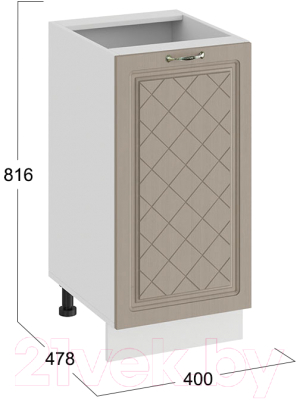 Шкаф-стол кухонный ТриЯ Бьянка 1Н4 (белый/дуб кофе)