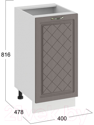 Шкаф-стол кухонный ТриЯ Бьянка 1Н4 (белый/дуб серый)