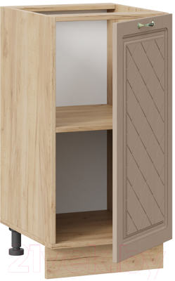 Шкаф-стол кухонный ТриЯ Бьянка 1Н4 (дуб крафт золотой/дуб кофе)