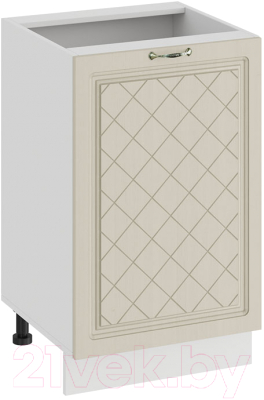 Шкаф-стол кухонный ТриЯ Бьянка 1Н5 (белый/дуб ваниль) - фото