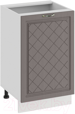 Шкаф-стол кухонный ТриЯ Бьянка 1Н5 (белый/дуб серый) - фото