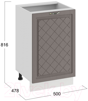 Шкаф-стол кухонный ТриЯ Бьянка 1Н5 (белый/дуб серый)