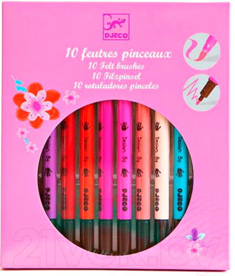 Фломастеры Djeco Двухсторонние / 08802 - фото