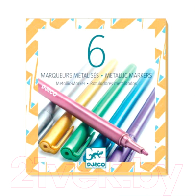 Фломастеры Djeco Металлик / 08870 - фото
