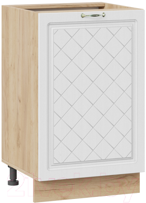 Шкаф-стол кухонный ТриЯ Бьянка 1Н5 (дуб крафт золотой/дуб белый) - фото