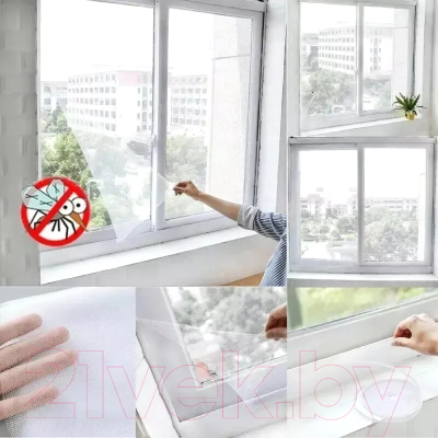 Москитная сетка на окно Рыжий кот MWN-01 80x120см / 311262