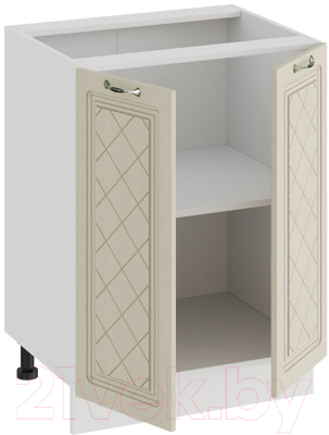Шкаф-стол кухонный ТриЯ Бьянка 1Н6 (белый/дуб ваниль)