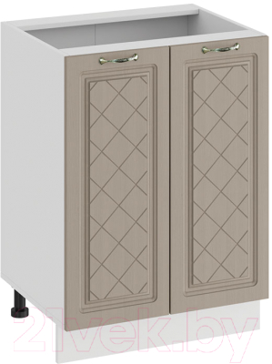 Шкаф-стол кухонный ТриЯ Бьянка 1Н6 (белый/дуб кофе) - фото