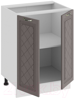 Шкаф-стол кухонный ТриЯ Бьянка 1Н6 (белый/дуб серый)