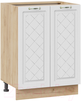 Шкаф-стол кухонный ТриЯ Бьянка 1Н6 (дуб крафт золотой/дуб белый) - фото