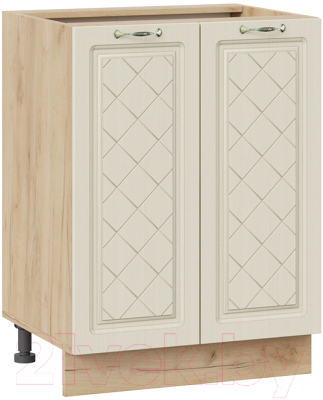 Шкаф-стол кухонный ТриЯ Бьянка 1Н6 (дуб крафт золотой/дуб ваниль) - фото