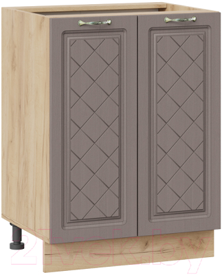 Шкаф-стол кухонный ТриЯ Бьянка 1Н6 (дуб крафт золотой/дуб серый) - фото