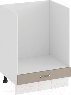 Шкаф под духовку ТриЯ Бьянка 1Н6Б (белый/дуб кофе) - фото