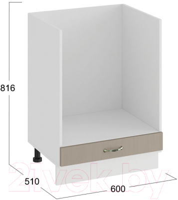 Шкаф под духовку ТриЯ Бьянка 1Н6Б (белый/дуб кофе)