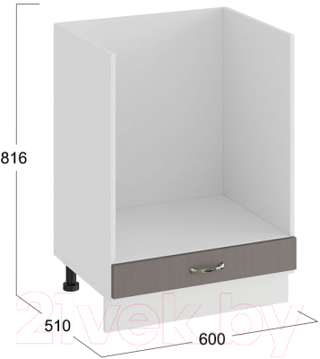 Шкаф под духовку ТриЯ Бьянка 1Н6Б (белый/дуб серый)