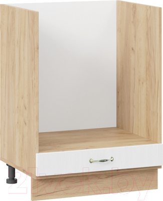 Шкаф под духовку ТриЯ Бьянка 1Н6Б (дуб крафт золотой/дуб белый) - фото