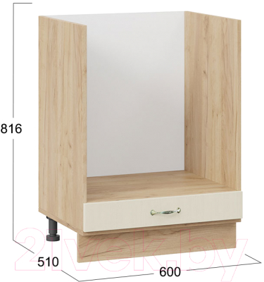 Шкаф под духовку ТриЯ Бьянка 1Н6Б (дуб крафт золотой/дуб ваниль)