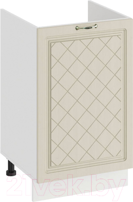 Шкаф под мойку ТриЯ Бьянка 1Н5М (белый/дуб ваниль) - фото