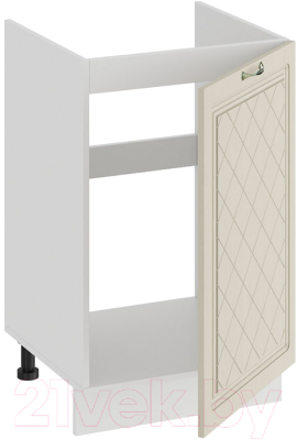 Шкаф под мойку ТриЯ Бьянка 1Н5М (белый/дуб ваниль)