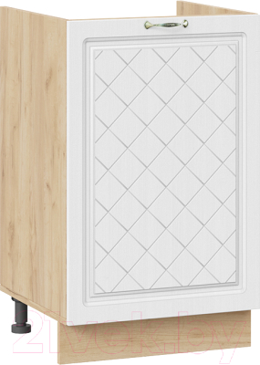 Шкаф под мойку ТриЯ Бьянка 1Н5М (дуб крафт золотой/дуб белый) - фото