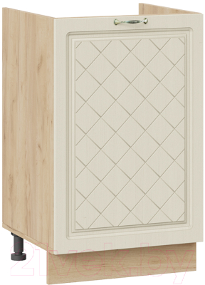 Шкаф под мойку ТриЯ Бьянка 1Н5М (дуб крафт золотой/дуб ваниль) - фото