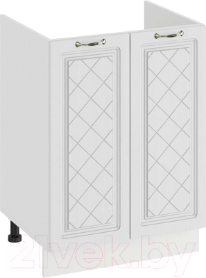 Шкаф под мойку ТриЯ Бьянка 1Н6М (белый/дуб белый) - фото