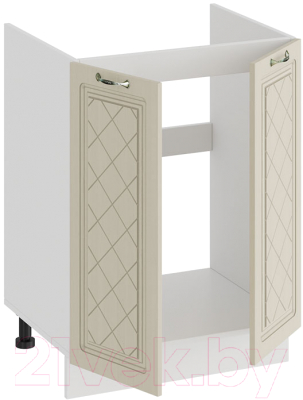 Шкаф под мойку ТриЯ Бьянка 1Н6М (белый/дуб ваниль)
