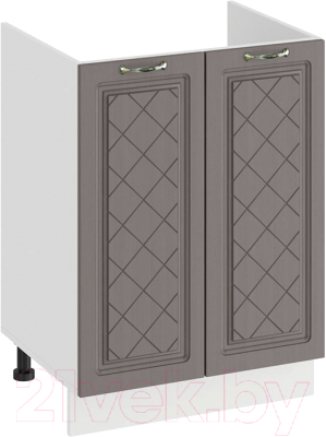 Шкаф под мойку ТриЯ Бьянка 1Н6М (белый/дуб серый) - фото