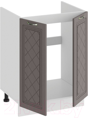Шкаф под мойку ТриЯ Бьянка 1Н6М (белый/дуб серый)