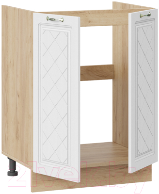 Шкаф под мойку ТриЯ Бьянка 1Н6М (дуб крафт золотой/дуб белый)