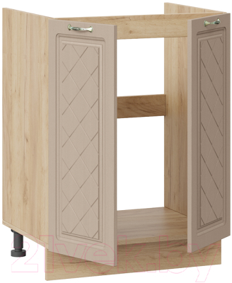 Шкаф под мойку ТриЯ Бьянка 1Н6М (дуб крафт золотой/дуб кофе)