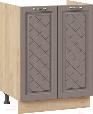 Шкаф под мойку ТриЯ Бьянка 1Н6М (дуб крафт золотой/дуб серый) - фото