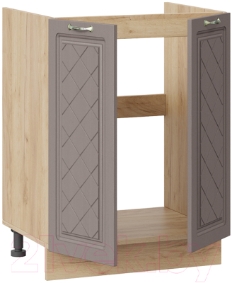 Шкаф под мойку ТриЯ Бьянка 1Н6М (дуб крафт золотой/дуб серый)