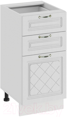 Шкаф-стол кухонный ТриЯ Бьянка 1Н4Я3 (белый/дуб белый) - фото