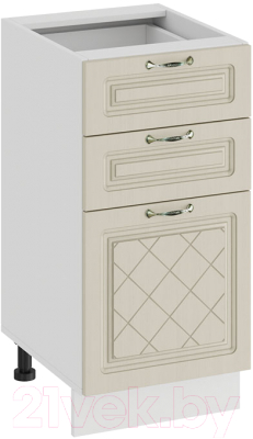 Шкаф-стол кухонный ТриЯ Бьянка 1Н4Я3 (белый/дуб ваниль) - фото
