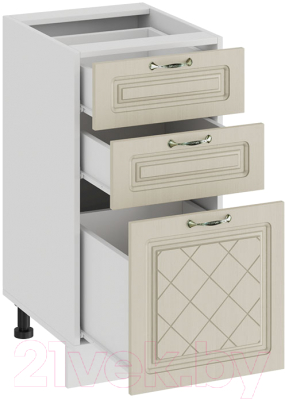 Шкаф-стол кухонный ТриЯ Бьянка 1Н4Я3 (белый/дуб ваниль)