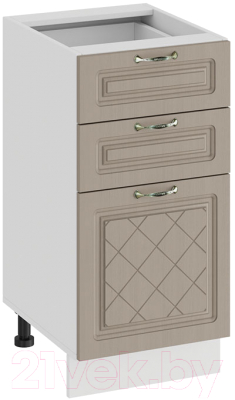 Шкаф-стол кухонный ТриЯ Бьянка 1Н4Я3 (белый/дуб кофе) - фото