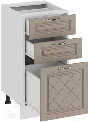 Шкаф-стол кухонный ТриЯ Бьянка 1Н4Я3 (белый/дуб кофе)