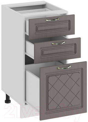 Шкаф-стол кухонный ТриЯ Бьянка 1Н4Я3 (белый/дуб серый)