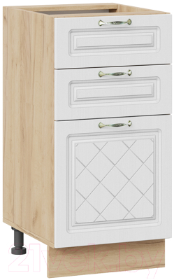 Шкаф-стол кухонный ТриЯ Бьянка 1Н4Я3 (дуб крафт золотой/дуб белый) - фото