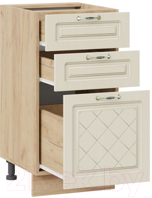 Шкаф-стол кухонный ТриЯ Бьянка 1Н4Я3 (дуб крафт золотой/дуб ваниль)